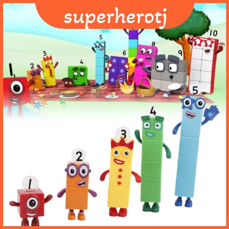 Numberblocks Pvc Khối nhân vật Đồ chơi có thể biến hình dễ thương để chơi và học tập