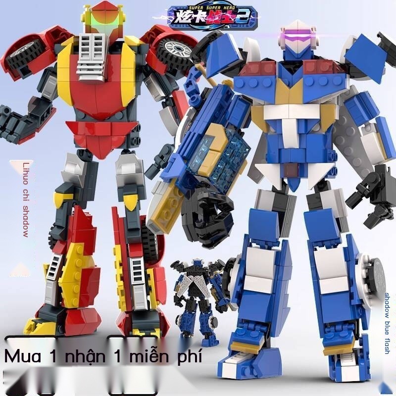 [ HOT Sale ] [Siêu Hot]  Shin Card Fighter 2 Thunderbolt Fire Shadow Mecha Bộ lắp ráp trẻ em, đồ ch