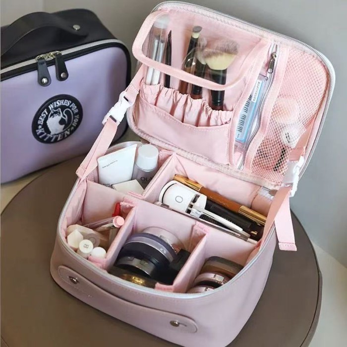[Can Cross Suitcase] Portable High-end Travel Large-capacity Makeup Portable Waterproof Parti