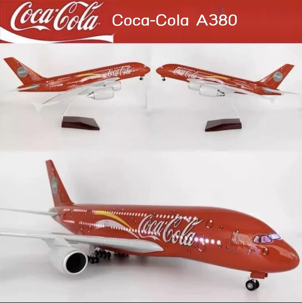 ( Sẵn) A380 Coca-Cola tùy chỉnh mô hình máy bay mô phỏng máy bay mô phỏng máy bay mô phỏng