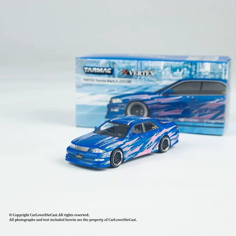 TW 1: 64 VERTEX Toyota JZX1 Mẫu xe hợp kim xanh