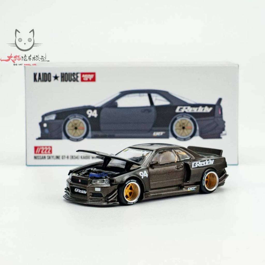 Kaido House MINIGT Nissan Skyline GTR R34 GReddy V2 Mẫu xe hợp kim