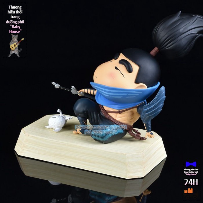 Crayon Shin-chan mô hình COS Samurai Yasuo mô hình anime mô hình hoạt hình đồ trang trí xe hơi sáng