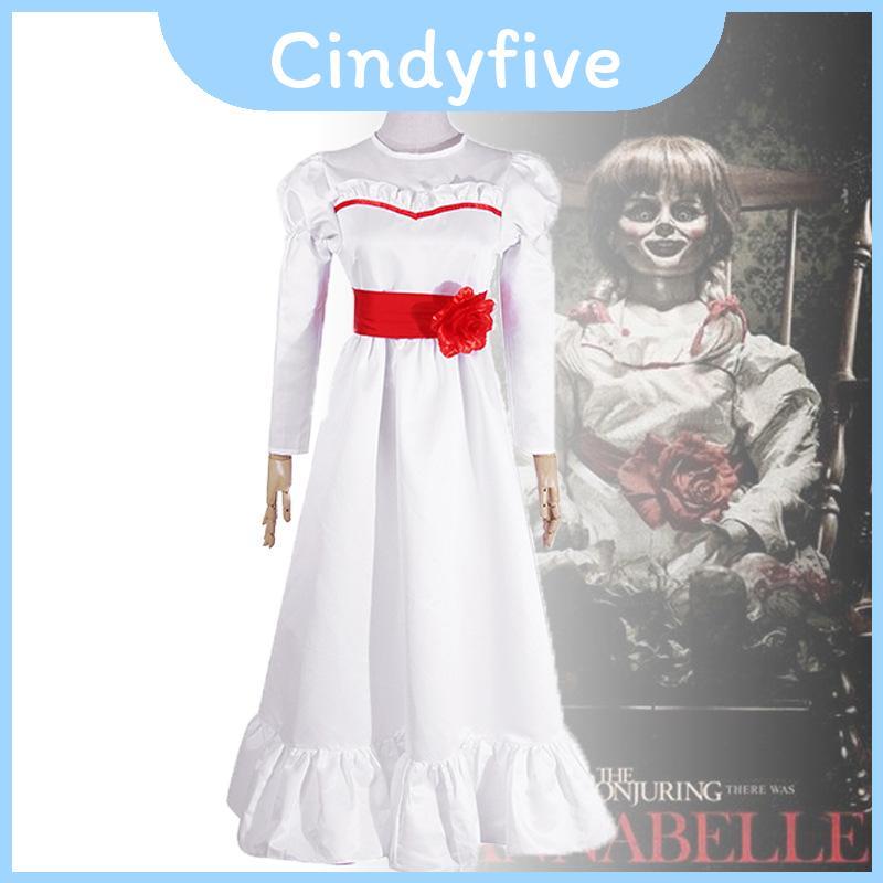 Đầm trắng búp bê kinh dị Annabelle Whimsical Váy lạ mắt đẹp cho các sự kiện Halloween