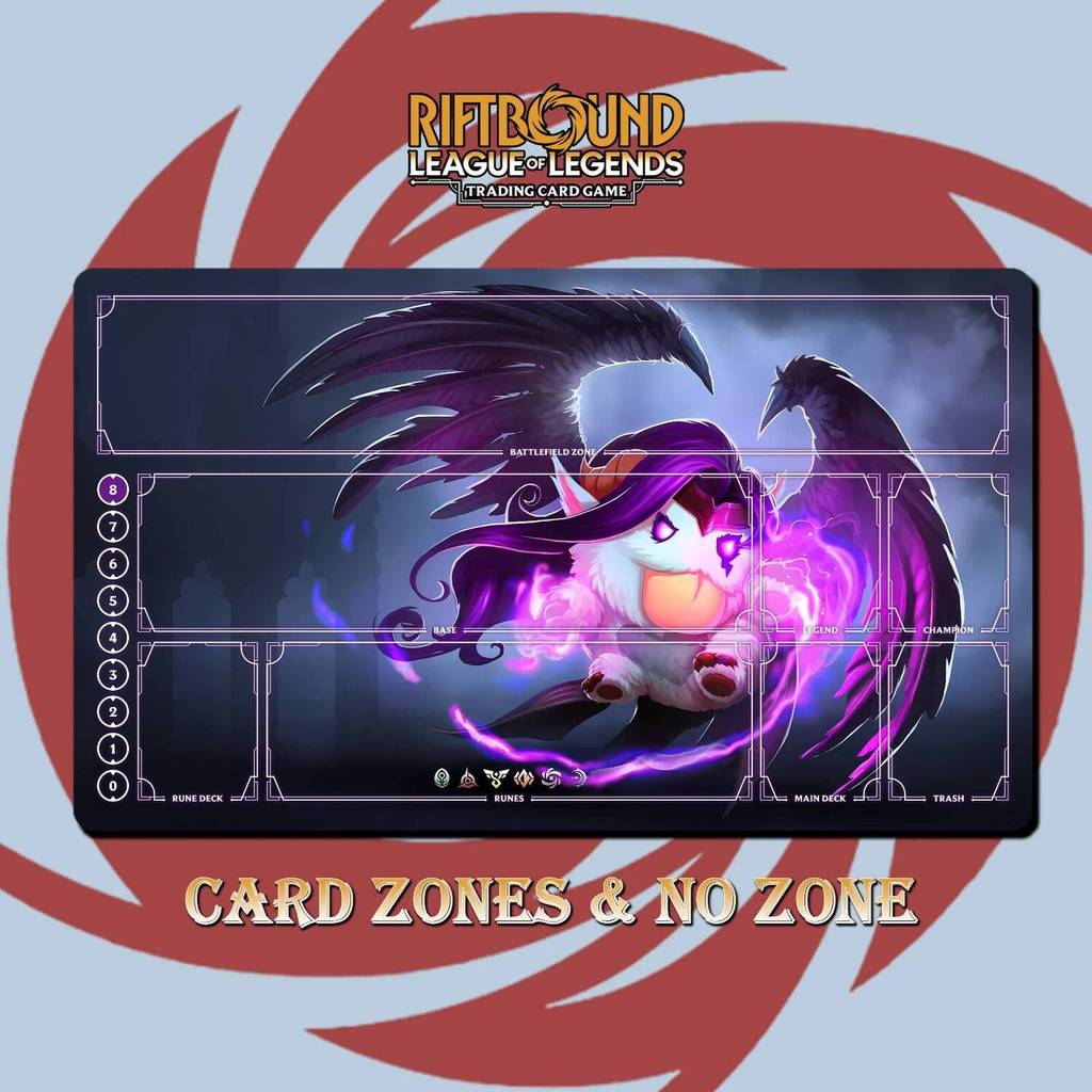 Morgana Poro Playmat Riftbound TCG Stitched Edges Magic Card Battle Gaming Mousepad