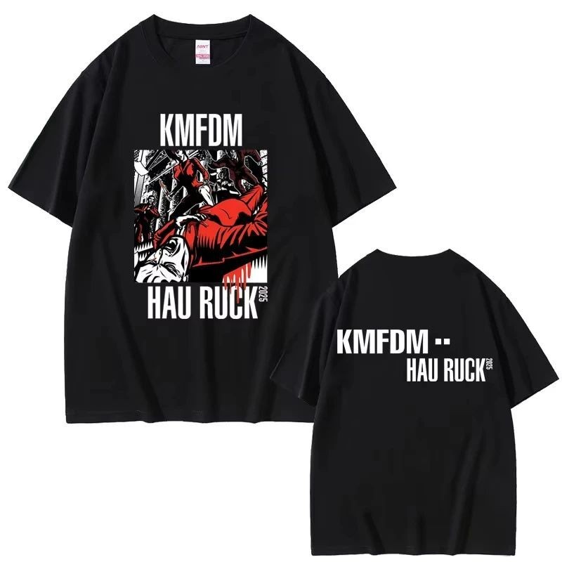 Ban Nhạc Rock Kmfdm Tour 97 In Đồ Họa 2D Áo Thun Mùa Hè Nam Nữ Vintage Gothic Punk Dạo Phố Nam Thườn