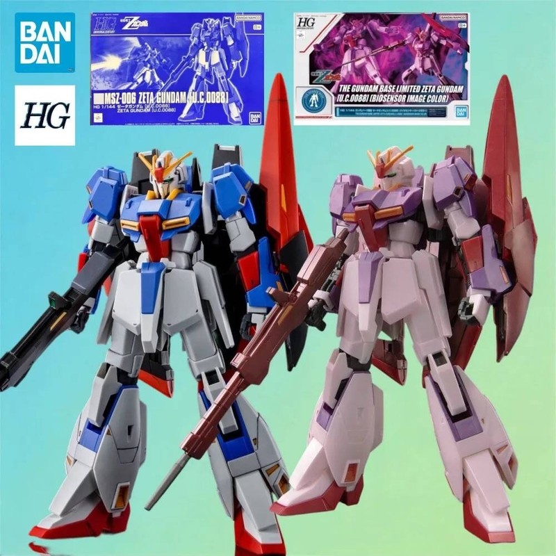 Bandai HG 1/144 MSZ-006 Zeta U.C.0088 & Bộ Mô Hình Lắp Ráp Cảm Biến Sinh Học Giới Hạn Kèm Đế Gundam
