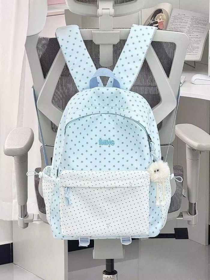 Backpack Women's Japanese Love Star Print Backpack Original Large Capacity Backpack Computer Bag