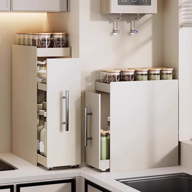 Giá kệ gia vị có ngăn kéo đa năng, hộp đựng gia vị để bếp, kệ đựng hẹp khe hở, kệ kéo tủ bếp thông