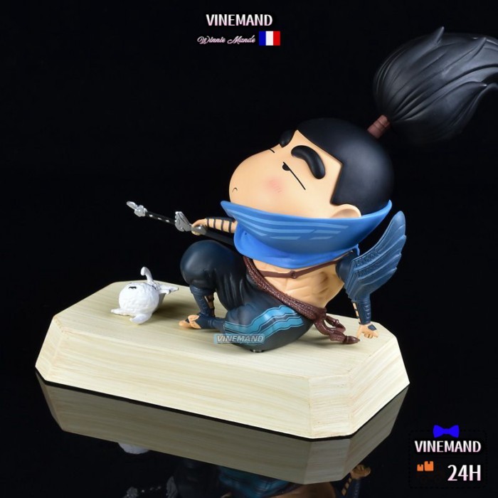 Crayon Little Newbie Hình COS Samurai Yasuo Hình Hoạt Hình Hai Chiều Sáng Tạo Xe Trang Trí Mô Hình