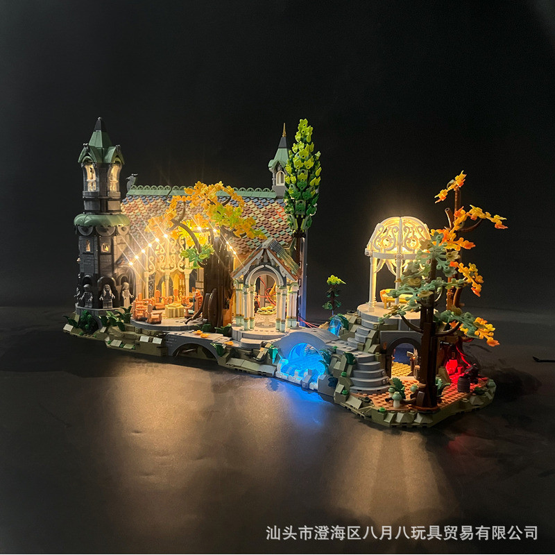 Khối xây dựng Chiếu sáng Tương thích Lego 10316 Vòng King Valley Xây dựng Điều khiển từ xa Đèn LED x