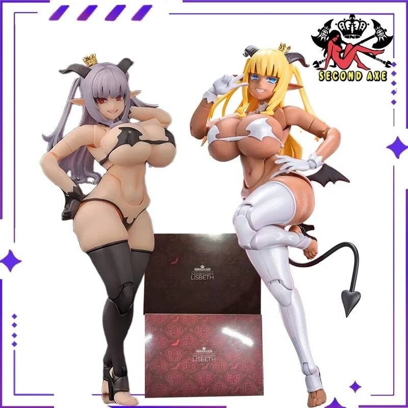 Second Axe HENTAI ACTION Nữ hoàng vs. Yêu tinh cá hỗn hợp Phù thủy bị phù phép Vua Liz Bet Mô hình b