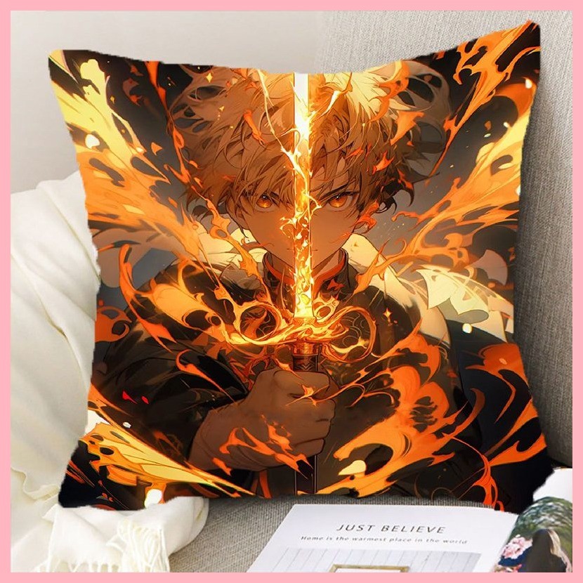 [GUYN] Gối Sát Quỷ Demon Slayer Vợ Tôi Zenitsu Gối Demon Slayer Hai Chiều Anime Gối Phòng Khách Sofa