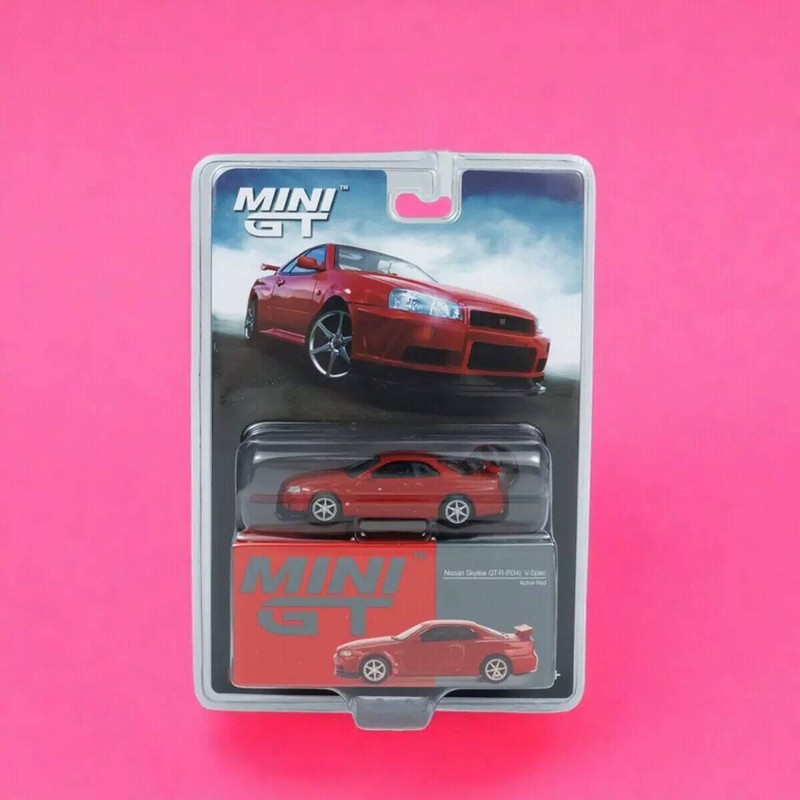 MINIGT 1: 64 #796 Mẫu xe hợp kim đỏ Nissan GTR R34