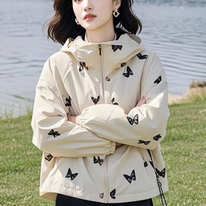 Super Fairy Sun Protection Clothing For Women Summer Outdoor Printed Long Sleeve Sun Protecti