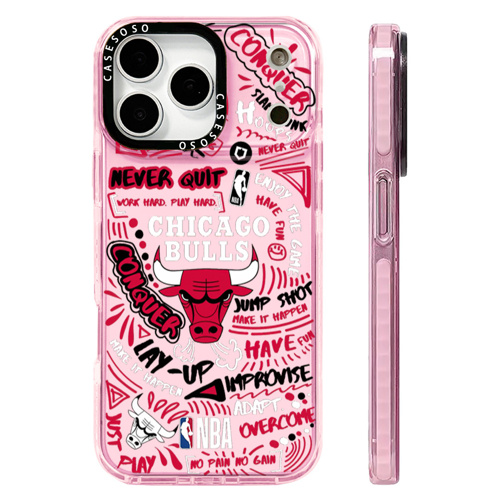NBA CHICAGO BULLS Ốp Lưng Màu Graffiti Đỏ Tương Thích Cho IPhone 11 12 13 14 15 16 17 Pro Max 12Mini