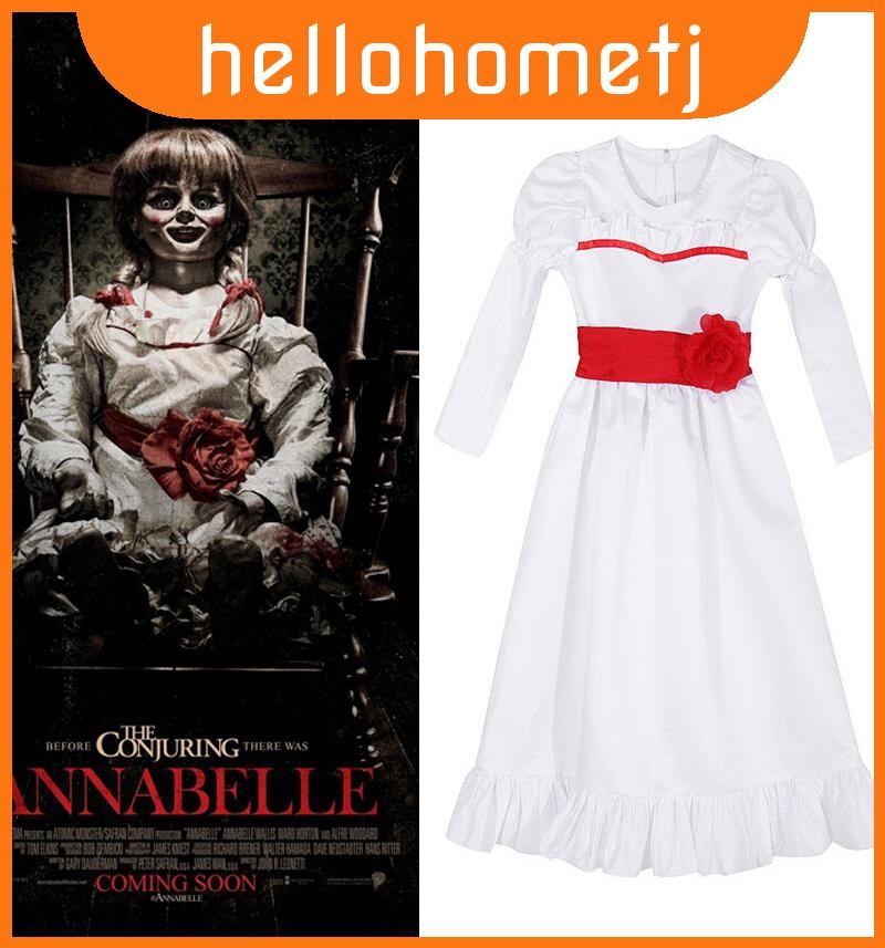 Nổi bật Annabelle Kinh Dị Búp Bê Trắng Đầm Mềm Mại Thoải Mái Trang Phục Hóa Trang Cho Halloween