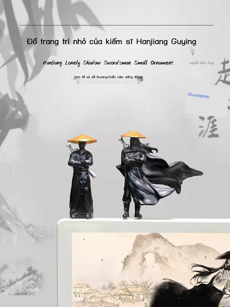 [GIÁ SỈ]  Hanjiang Lone Shadow Jianghu Old Friend Swordsman Wind Console Computer Display Interior