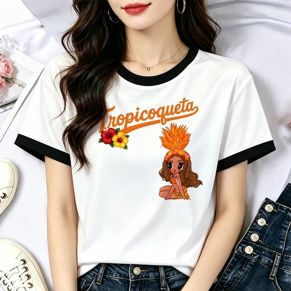 Karol g áo thun tuổi teen đồ họa Psychedelic dạo phố nhật bản cổ điển áo thun cảnh đồ họa baddie ani