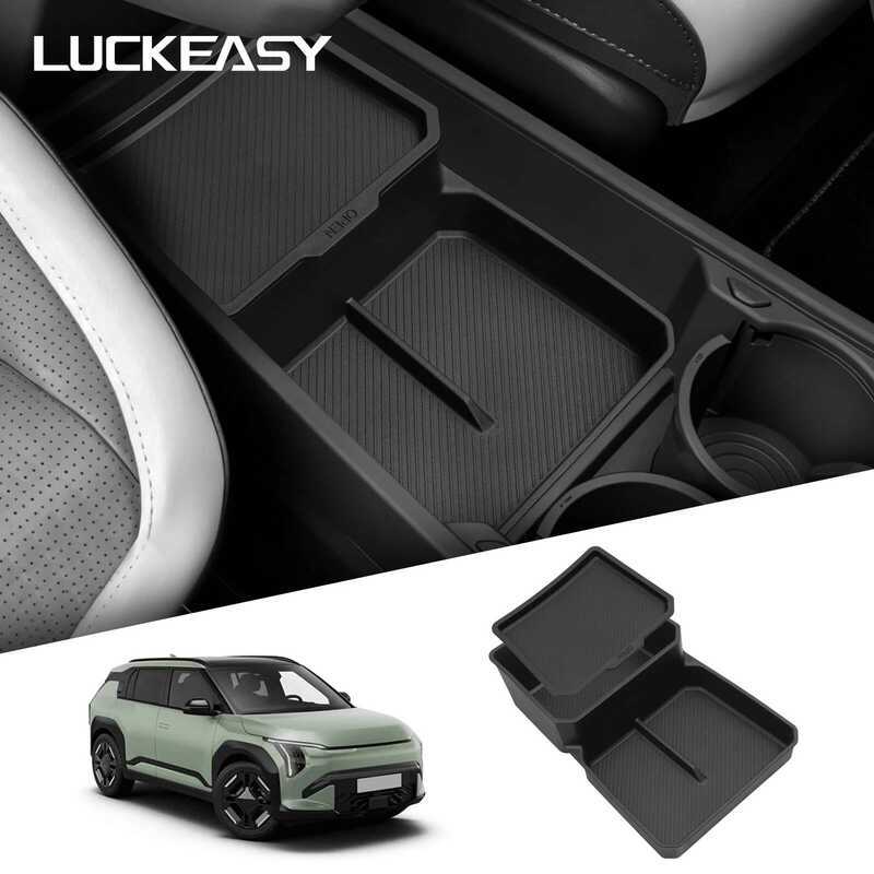 Dành Cho Xe Kia EV3 EV4 2024-2025 Centeal Bảng Điều Khiển Lớp Dưới Hộp Bảo Quản Khay Tổ Chức Trường 