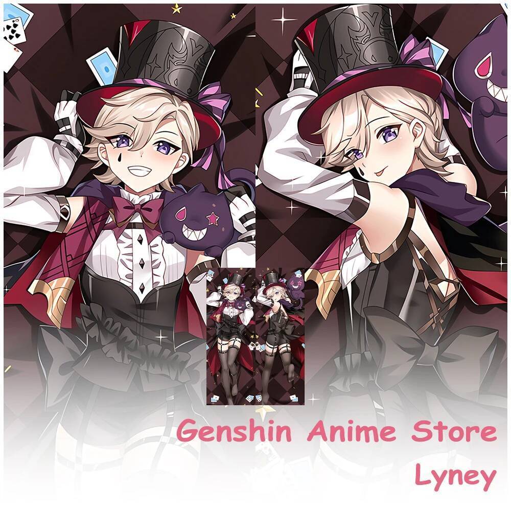 Lyney Anime Dakimakura Vỏ Gối Hai Mặt Ôm Cơ Thể Vỏ Gối Đệm Gợi Cảm Nhà Chăn Ga Gối Trang Trí