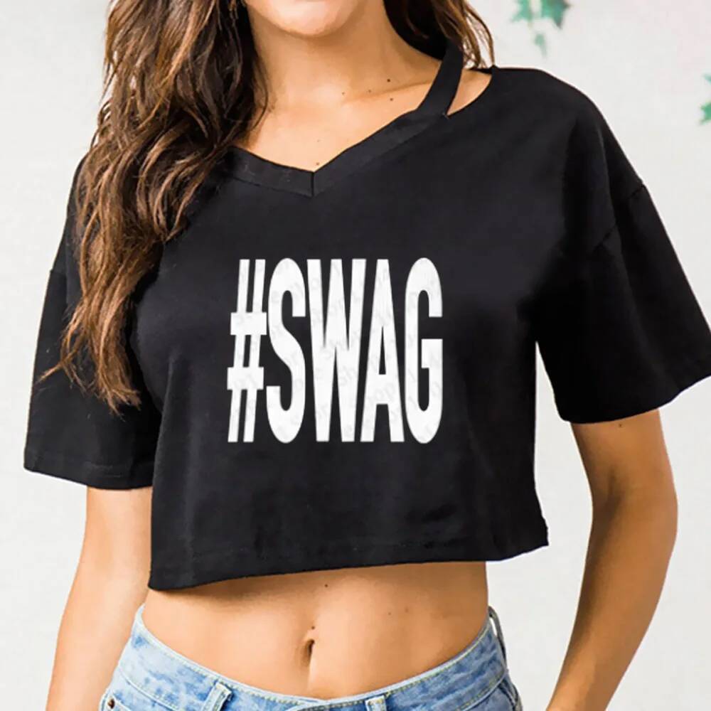Swag crop top nữ harajuku kawaii dollette gyaru goth áo thun cổ điển búp bê nhật bản gyaru grunge