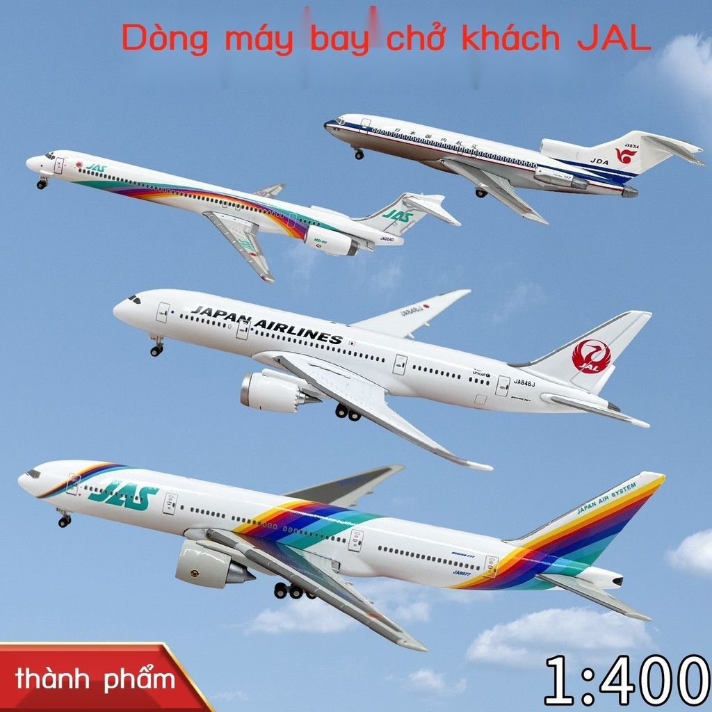 [ HOT Sale ] 1:400 Mẫu máy bay Japan Airlines DC10 MD90 MD11 Boeing 747 777 787 767 737