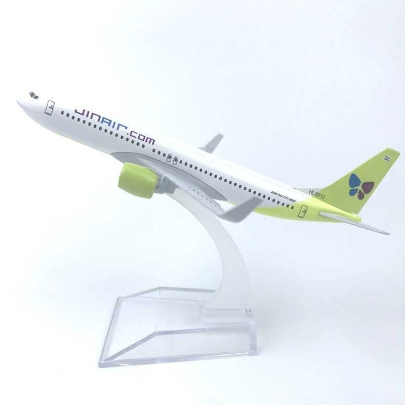 16cm Diecast B737 Jin Air Airlines 1 / 400 Cân Kim Loại Máy Bay Mô Phỏng Hợp Kim Hành Khách M