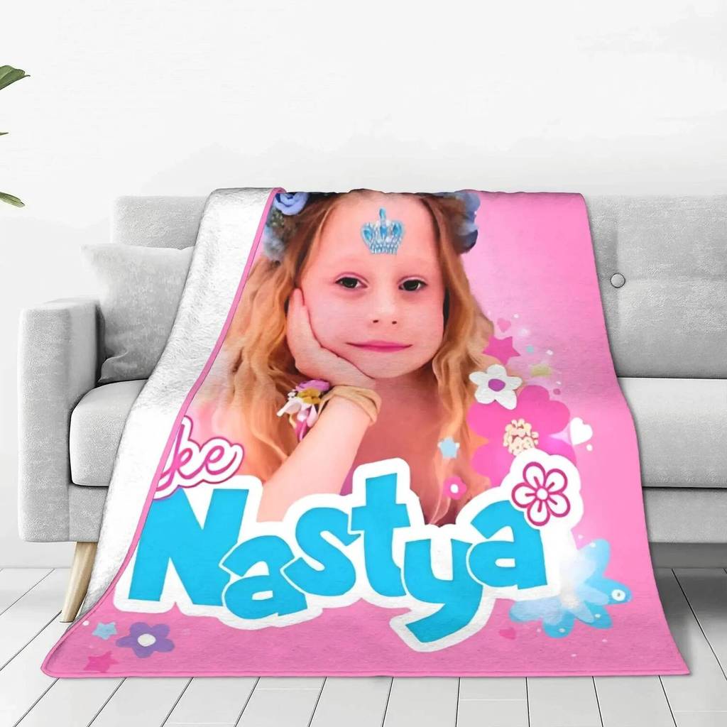 Giống như Nastya Cô Gái Chăn Lông Cừu Tất Cả Các Mùa Dễ Thương Di Động Nhẹ Mỏng Ném Chăn Cho Giường 
