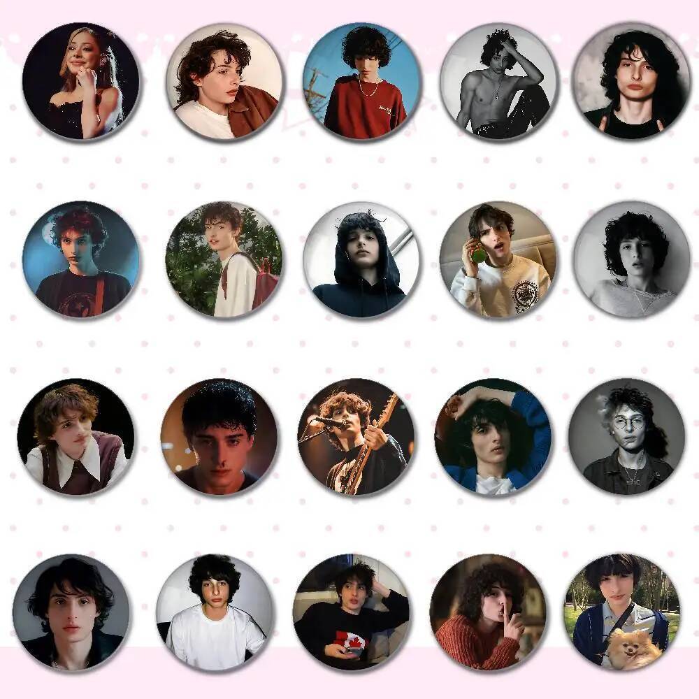 Nam Diễn Viên F-Finn W-Wolfhard Huy Hiệu Tròn Thổ Cẩm Hoạt Hình Dễ Thương Thần Tượng Cosplay Huy Hiệ