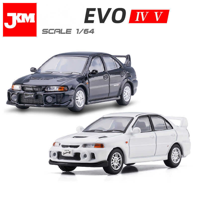 JKM1 / 64 Mitsubishi EVO Bốn Và Năm Thế Hệ Diecast Đồ Chơi Ô Tô Cho Bé Trai Sinh Nhật Gif