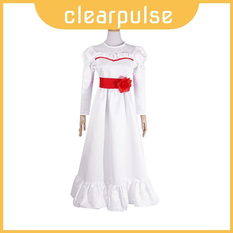 Váy trắng đẹp dành cho búp bê Annabelle, phù hợp tiệc Halloween