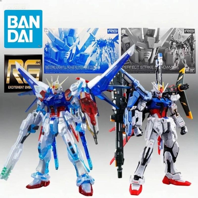 Bandai 2 chiếc RG Strike Series SEED & Build Fighters Mecha Bộ mô hình lắp ráp mecha