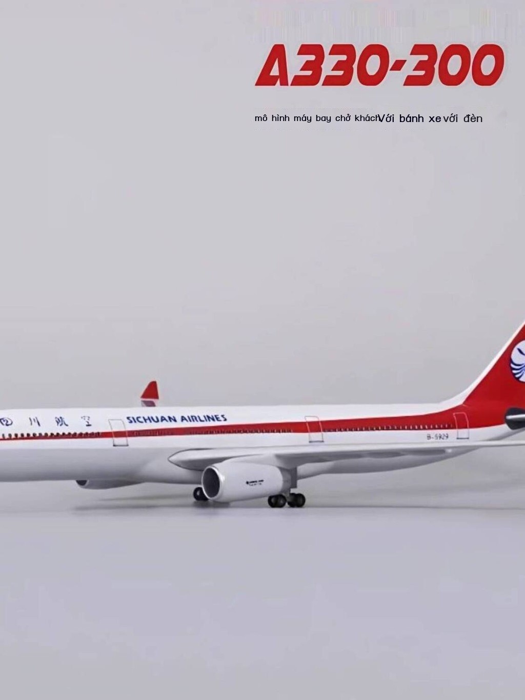 [GIÁ TỐT CHỌN MẪU] Mô có bánh xe A330 của hãng hàng không Sichuan Airlines và China Airlines, Airbu
