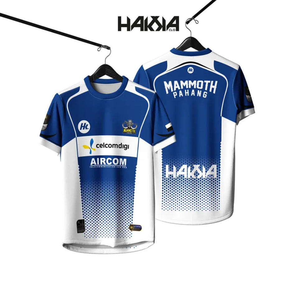 Áo Thun SEPAK TAKRAW DA STL Pahang Mammoth 2026 - Cổ Retro, Microfiber Phù Hợp Cho Cả Nam Và Nữ