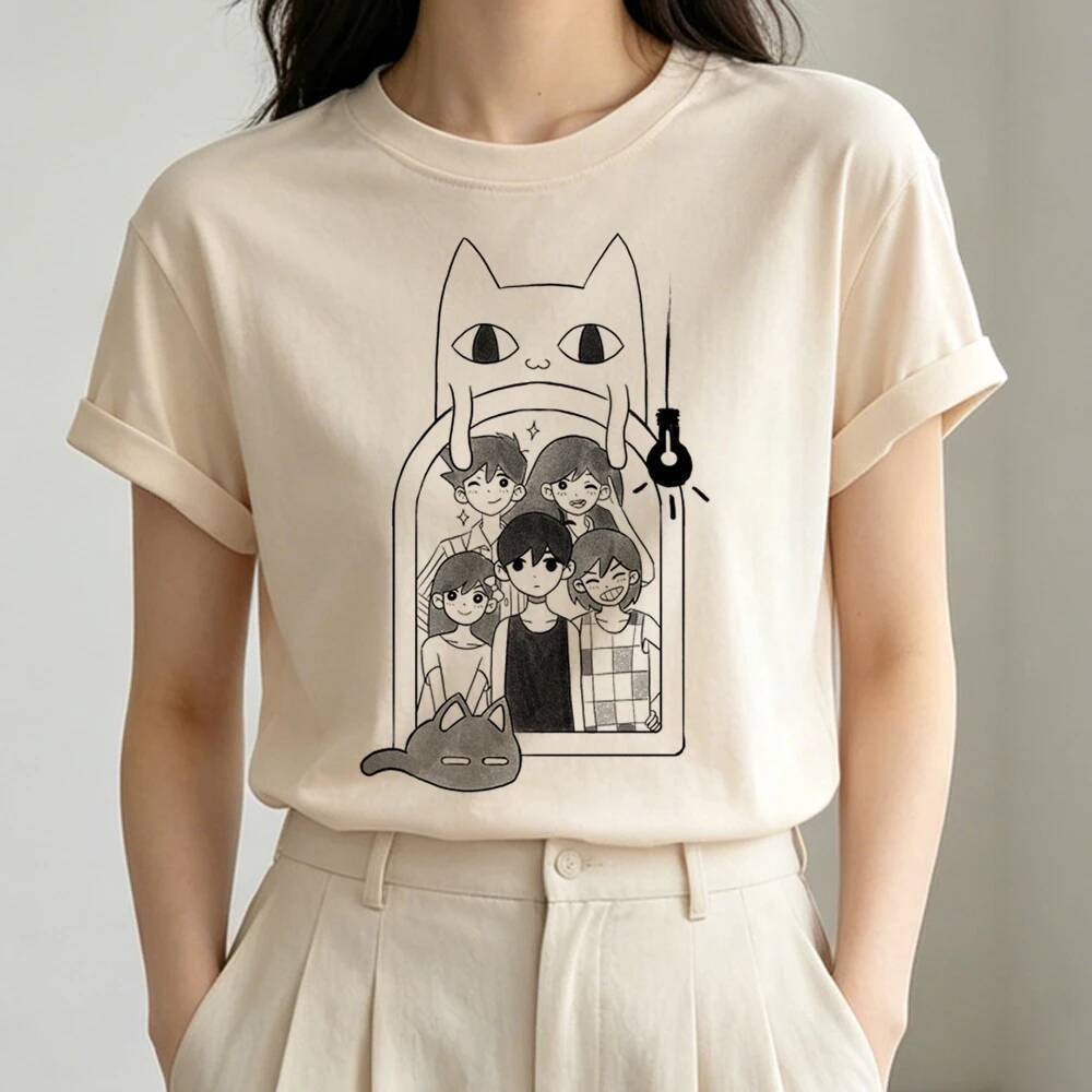 Omori top tees nữ anime cutecore dollette cảnh Goth áo sơ mi Goth kawai ngộ nghĩnh giá rẻ cảnh