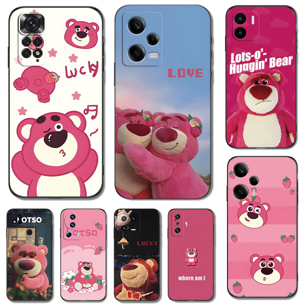 Ốp Lưng Dành Cho Xiaomi Poco X3 Gt X3 Nfc X3 Pro F4 Gt F3 Gấu Lotso Gió Trung Quốc Đen Đỏ Dễ Thương 