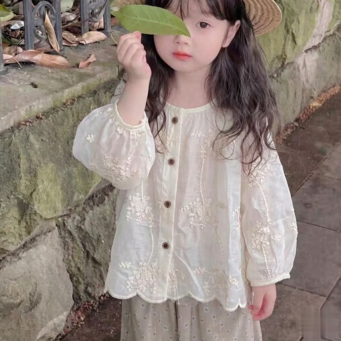 Girls' French Sun Protection Clothing Summer Girl Baby Sun Protection Clothing Forest Childre