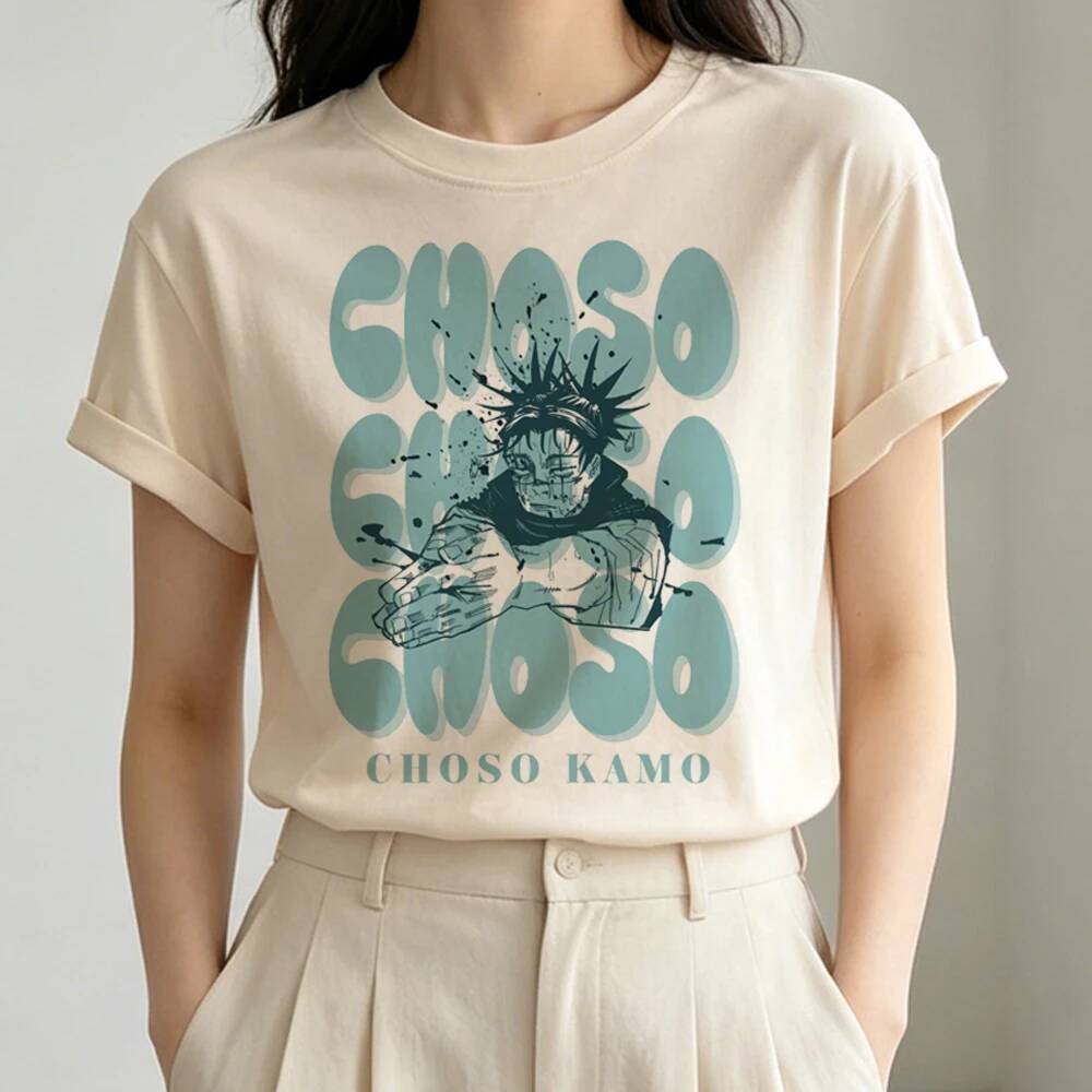 Choso top tees shoujo đồ họa dễ thương nhật bản manga jojifuku top tees hàn quốc thời trang manga cả