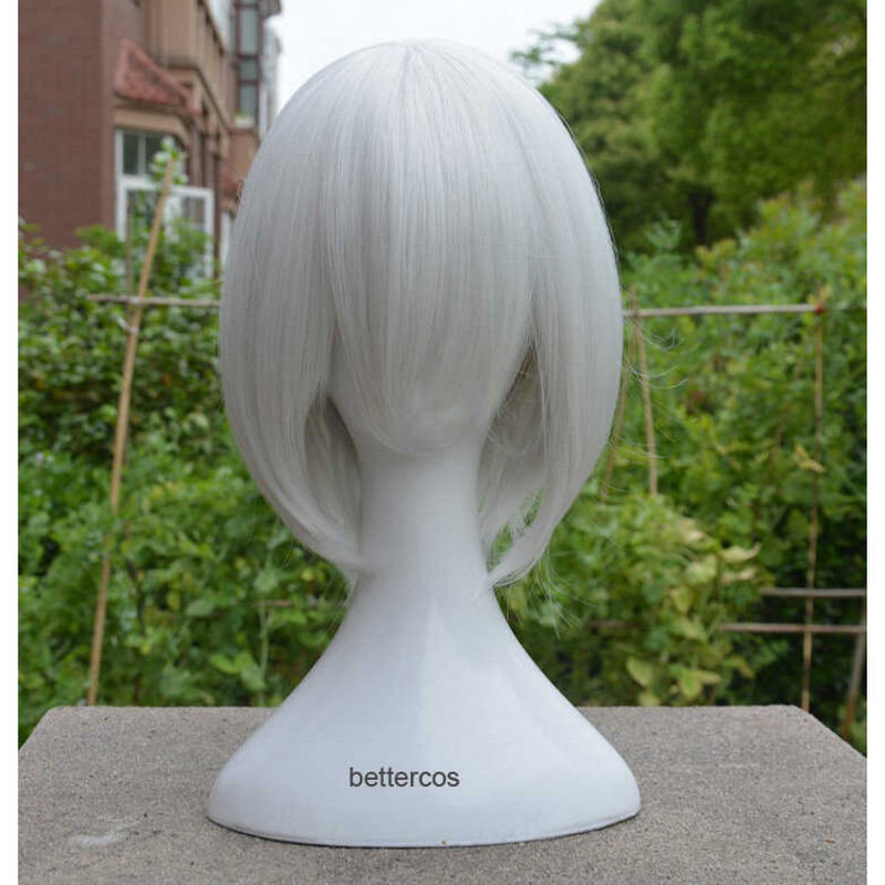 Wig bạc trắng dày cho cosplay - Style của nhân vật 2B Mechanical Era