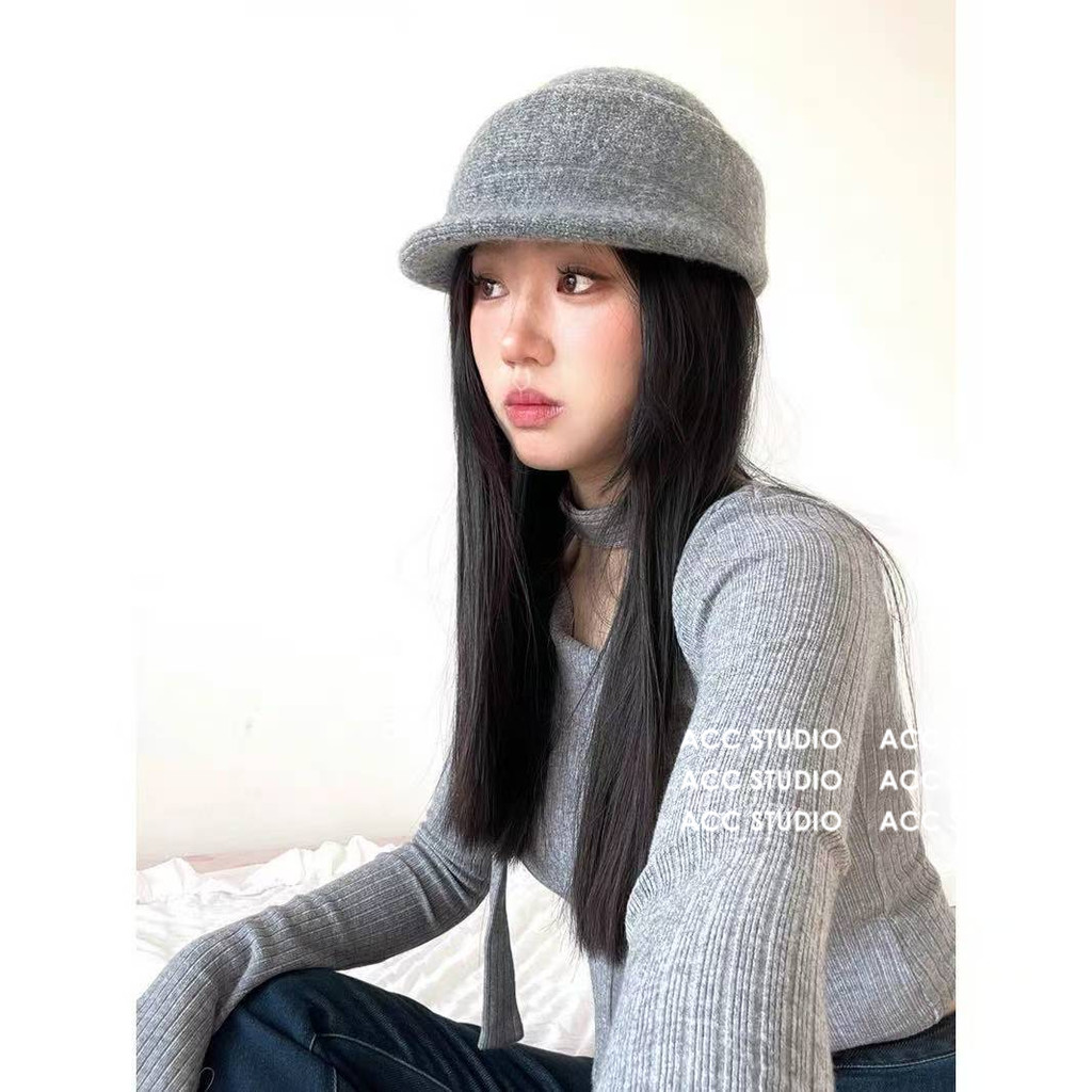 Mũ dệt kim retro nữ style Anh, nhỏ gọn