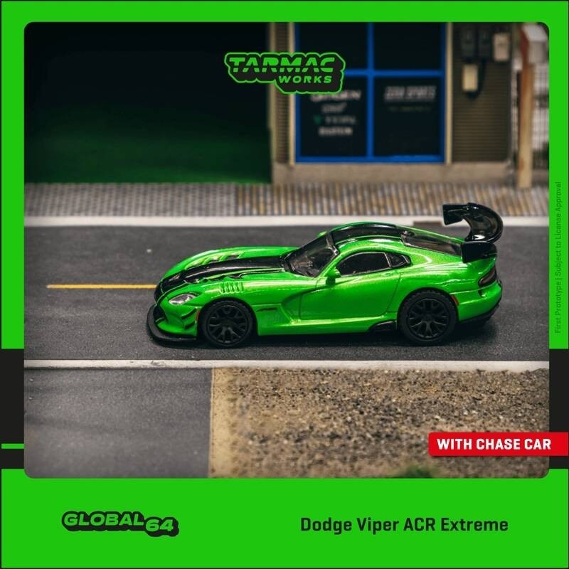 Tarmac Works1: 64 Dodge Viper ACR Green Car Model