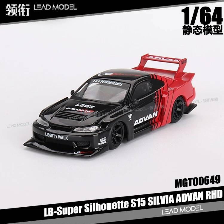 [Thương hiệu hàng đầu] còn hàng| Mẫu xe hợp kim Lbwk S15 Silvia Advan Minigt 1 / 64