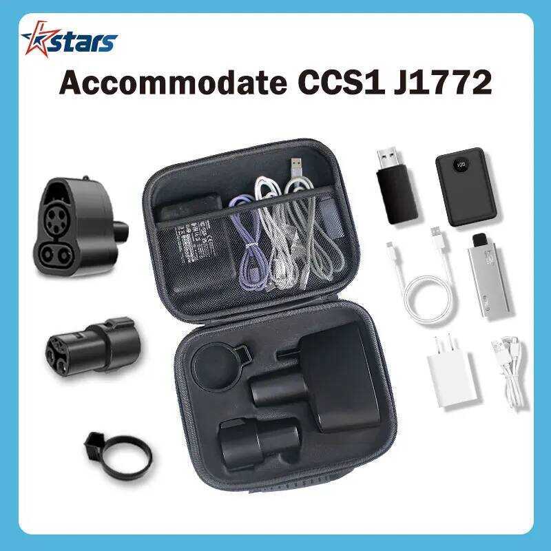 Dành cho hộp sắp xếp bộ sạc Tesla CCS1 J1772, túi lưu trữ, phụ kiện sạc xe điện