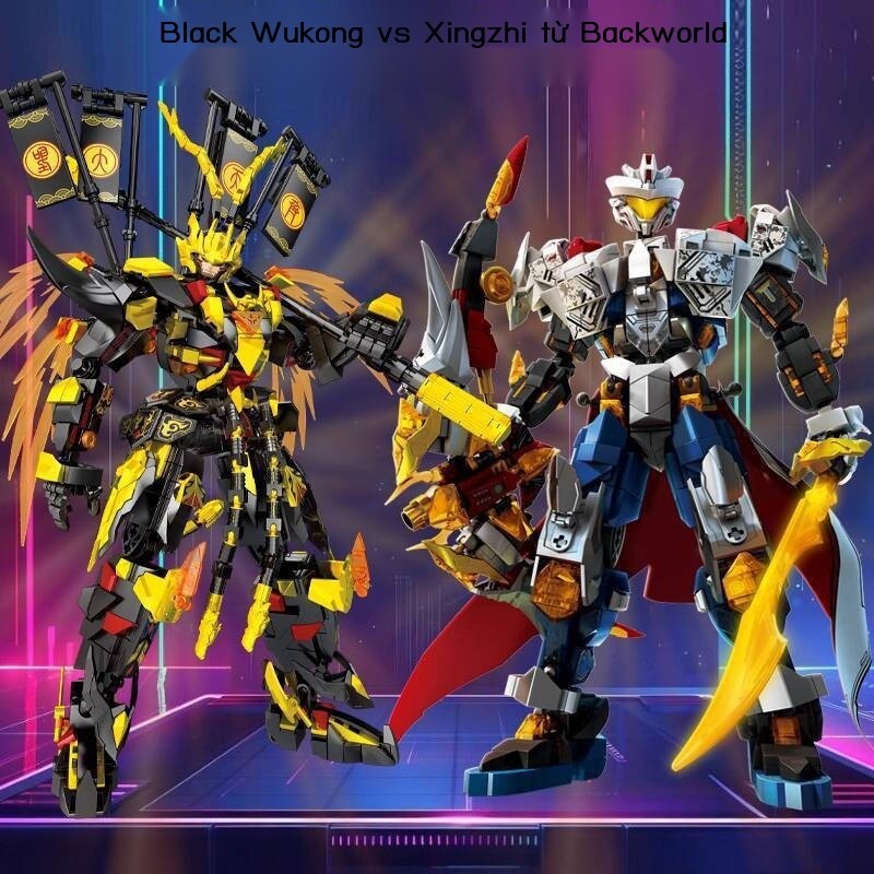 [SIÊU HOT 2025] Đồ chơi xếp hình Mecha phong cách Trung Quốc Sun Wukong công nghệ đen, thần chiến đ