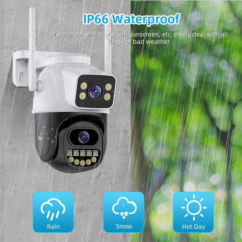 Camera giám sát WiFi không dây ngoài trời ICsee Liên kết bóng Camera giám sát tầm nhìn ban đêm đầy đ