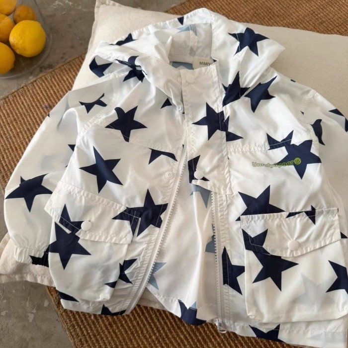 Children's Sun Protection Jacket Boys New Style Baby Style Star Print Sun Protection Clothing