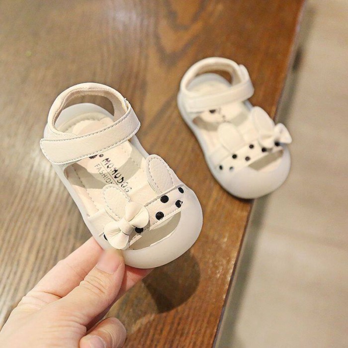 Summer New Style Girls Sandals Baotou Baby Girl Bow Sandals Non-slip Soft Bottom Baby Toddler