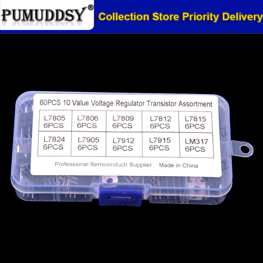 60 Chiếc Mỗi 6 Chiếc L7805 L7809 L7812 L7815 L7815 LM317T Ba Đầu TO-220 Zener Diode Gói