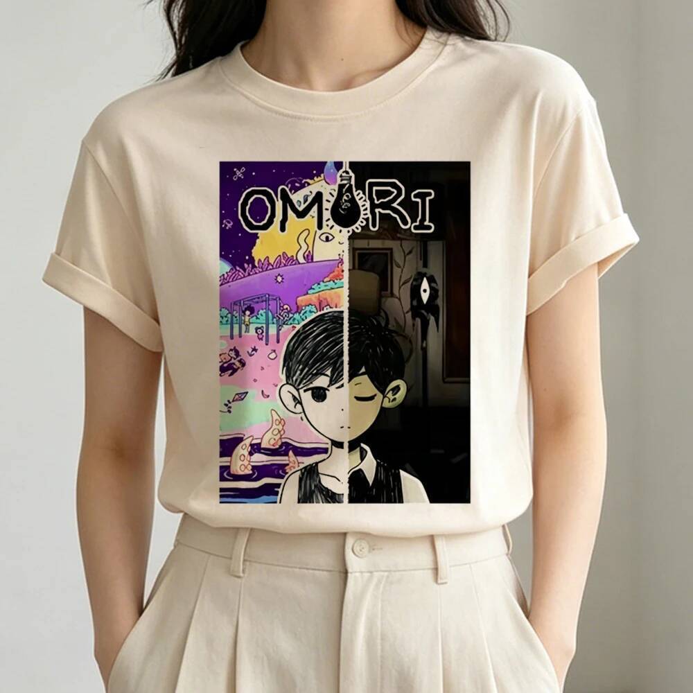 Omori top tees girl Psychedelic áo sơ mi Nhật Bản giá rẻ Retro emo harajuku ngộ nghĩnh